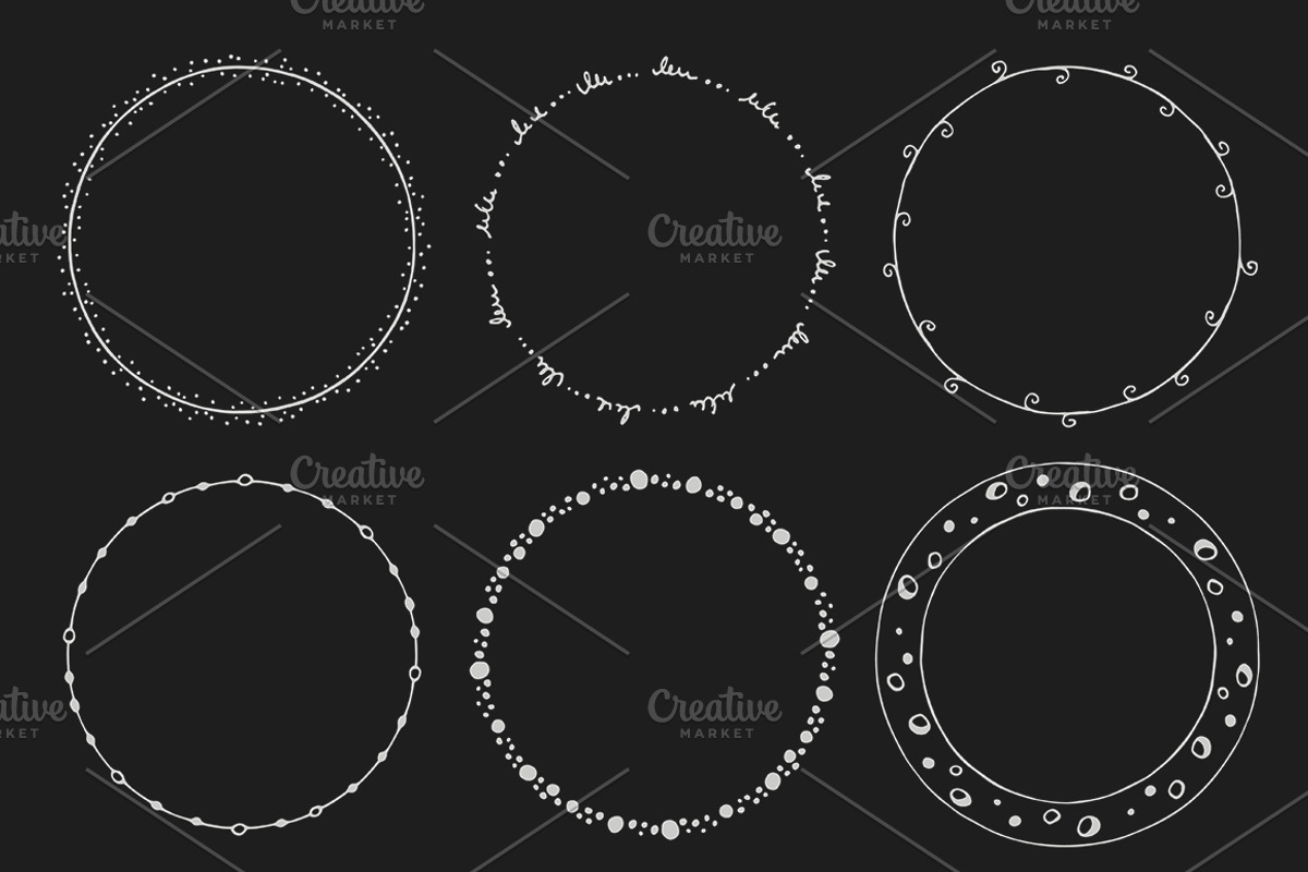 90 Decorative Round Frames, a Decorative Illustration by DESIGN BY nube