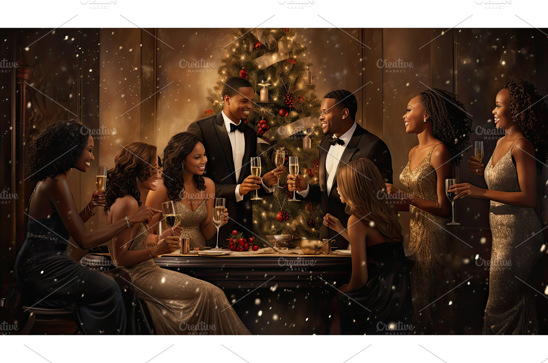 luxury holiday champagne ai, a Holiday Photo by pikepicture