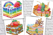 Zentangle cakes, a Healthcare Illustration by Watercolor fantasy (Thumbnail 6 of 6)