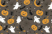 Spooky Halloween seamless pattern, a Pattern Graphic by Yayasya (Thumbnail 3 of 3)
