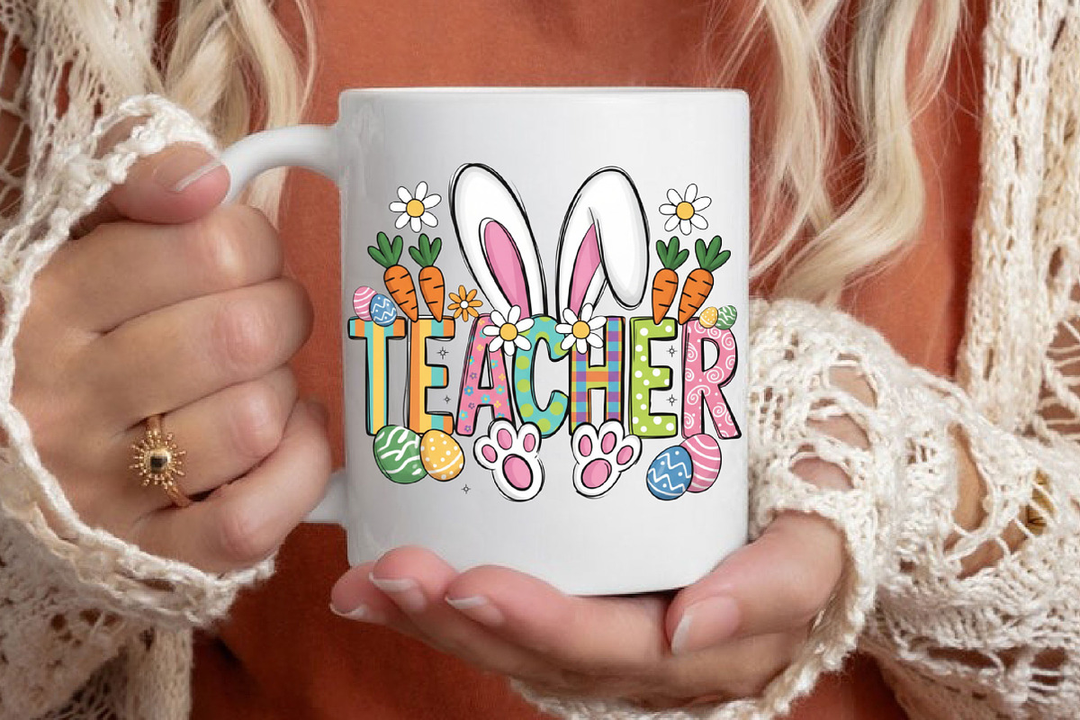 Easter Teacher Png, Happy Easter Png, an Illustration by Designking (Photo 6 of 6)