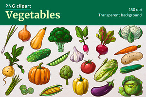 Vegetables. PNG clipart