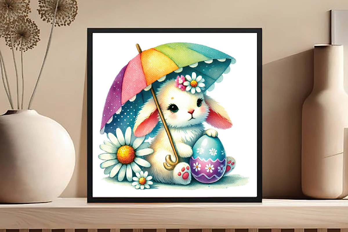 Easter Bunny Sublimation Clipart, an Illustration by DreamCafeArt (Photo 5 of 5)