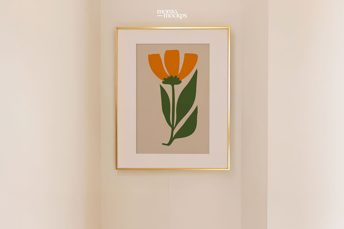 Elegant Gold Frame Mockup |PSD, a Household Mockup by momomockps (Photo 8 of 9)