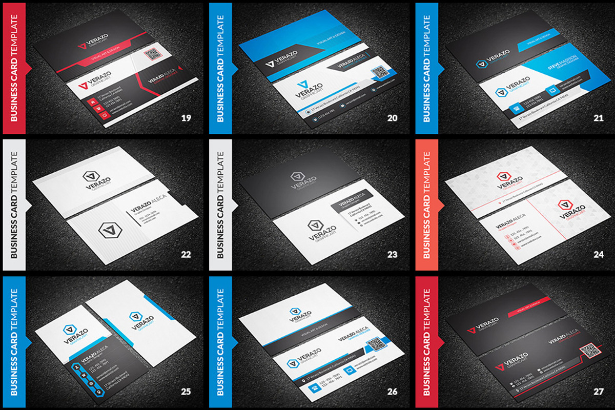 150 Mega Business Cards Bundle, a Business Card Template by Verazo (Photo 6 of 18)