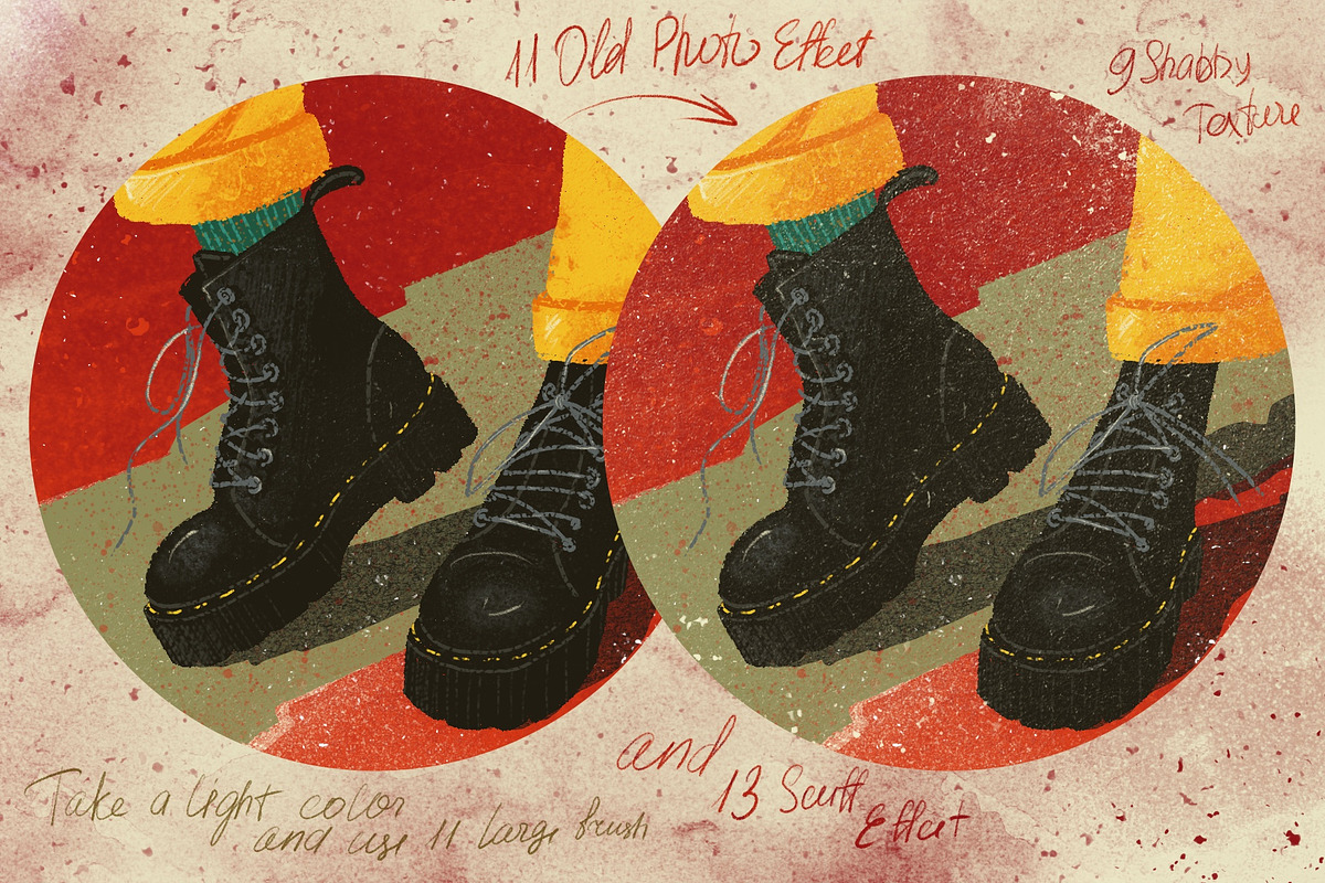 Vintage Texture Brushes 2. Grunge., a Brushes & More by Maria Summer (Photo 5 of 7)