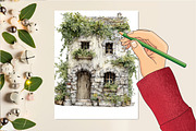 Stone wall wildflower clipart, an Illustration by DreamCafeArt (Thumbnail 6 of 6)