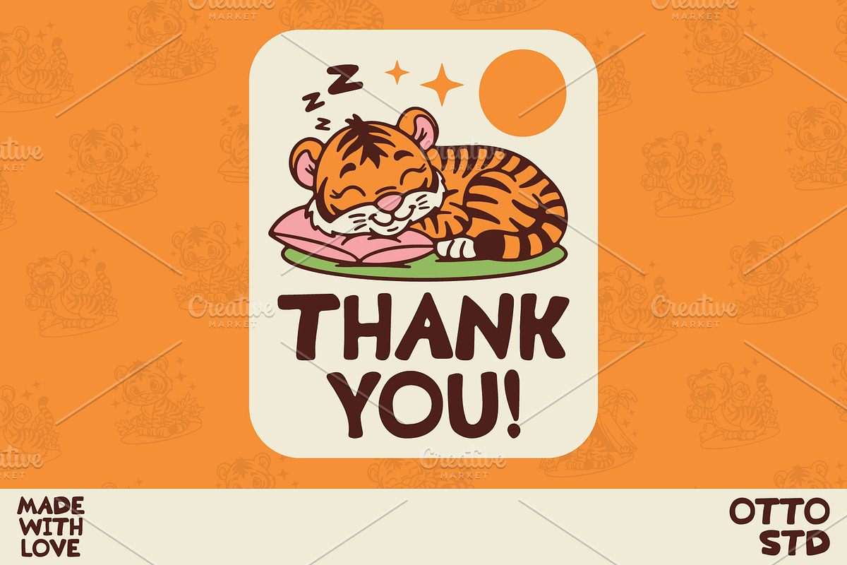 Cute Tiger Cartoon, an Animal Illustration by Otto.std (Photo 4 of 4)