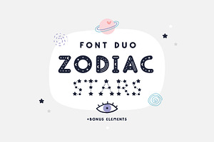 Zodiac Stars Font Duo