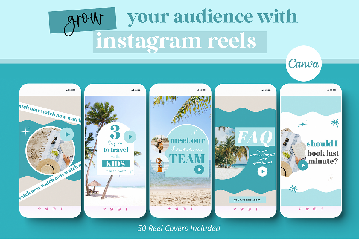 800 Canva Travel Templates, a Social Media Template by Oh So Social Boutique (Photo 6 of 7)