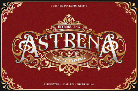 Astrena | Display Typeface, a Blackletter Font by Pentagonistudio