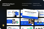OKR Meeting Report Google Slides, a Presentation Template by SquidPixey (Thumbnail 1 of 7)
