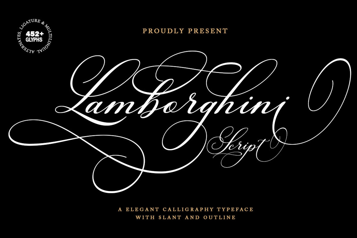 Lamborghini Script, a Script Font by Has_rizal (Photo 13 of 13)
