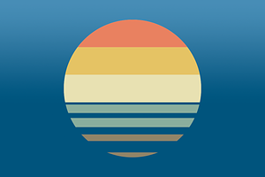 Retro Muted Sunset