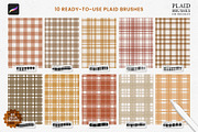 Plaid Effects Brushes Procreate, a Brush Add-On by Julia Dreams (Thumbnail 2 of 6)