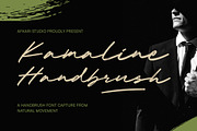 Kamaline Handbrush - Brush Script, a Script Font by Afkari Studio (Thumbnail 1 of 10)