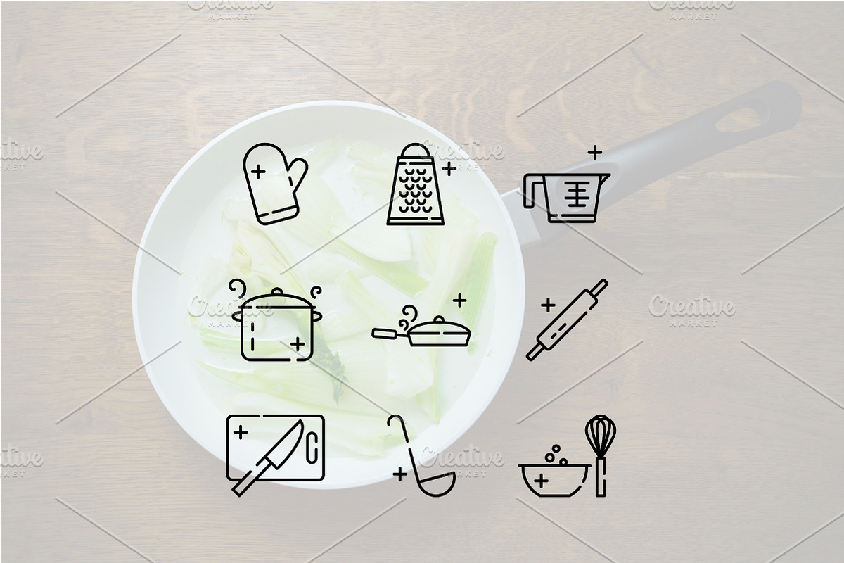 Cooking Line Icons, a Duotone Icon by Lyolya Profitrolya (Photo 2 of 2)