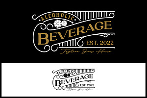 Vintage Beverage Cocktail Logo, a Branding & Logo Template by Atlantis X Nurman Arbai