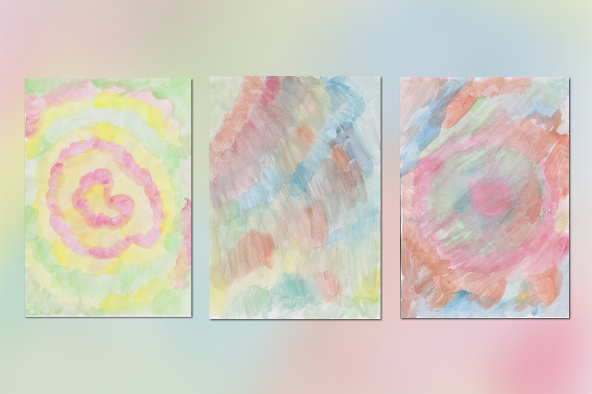 12 Hand Painted Watercolour Papers preview 4