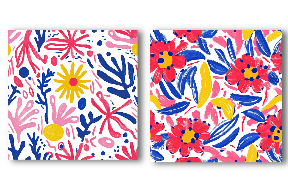 Seamless Bright Summer Floral, an Illustration by Watercolor design (Photo 4 of 4)