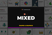 Mixed Graphics PowerPoint Templates, a Presentation Template by Warna Works (Thumbnail 2 of 13)