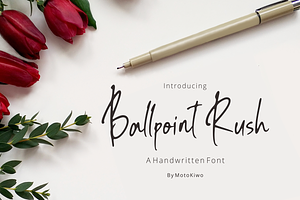 Ballpoint Rush - Handwritten Font