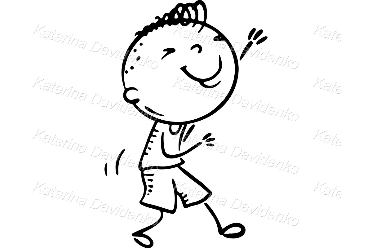 Doodle kids dancing together, a Person Illustration by Bubert Art (Photo 5 of 5)
