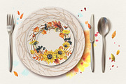 Autumn Wreaths Watercolor Clipart, an Illustration by NATASHA CHU (Thumbnail 4 of 5)