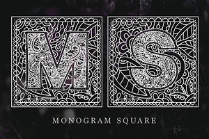 Monogram 5 Fonts 20 Frames