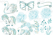 Carousel in blue, an Illustration by DarinaDigital (Thumbnail 3 of 4)