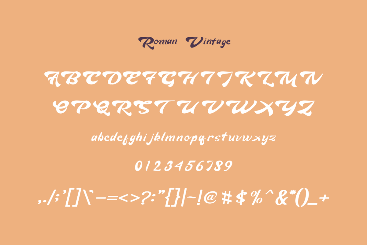Roman Vintage, a Handwritten Font by albert_kalingga (Photo 5 of 5)