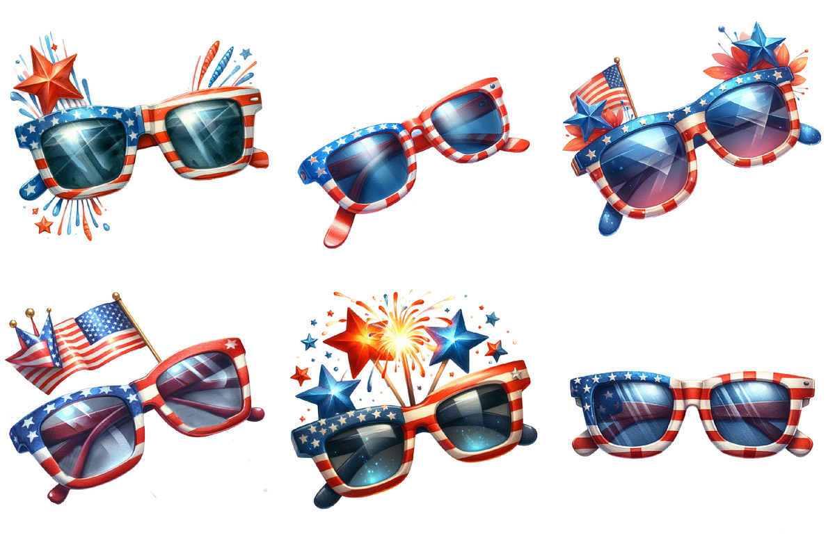 American 4th of July - Patriotic Gla, an Illustration by Sublimation Artist (Photo 2 of 6)