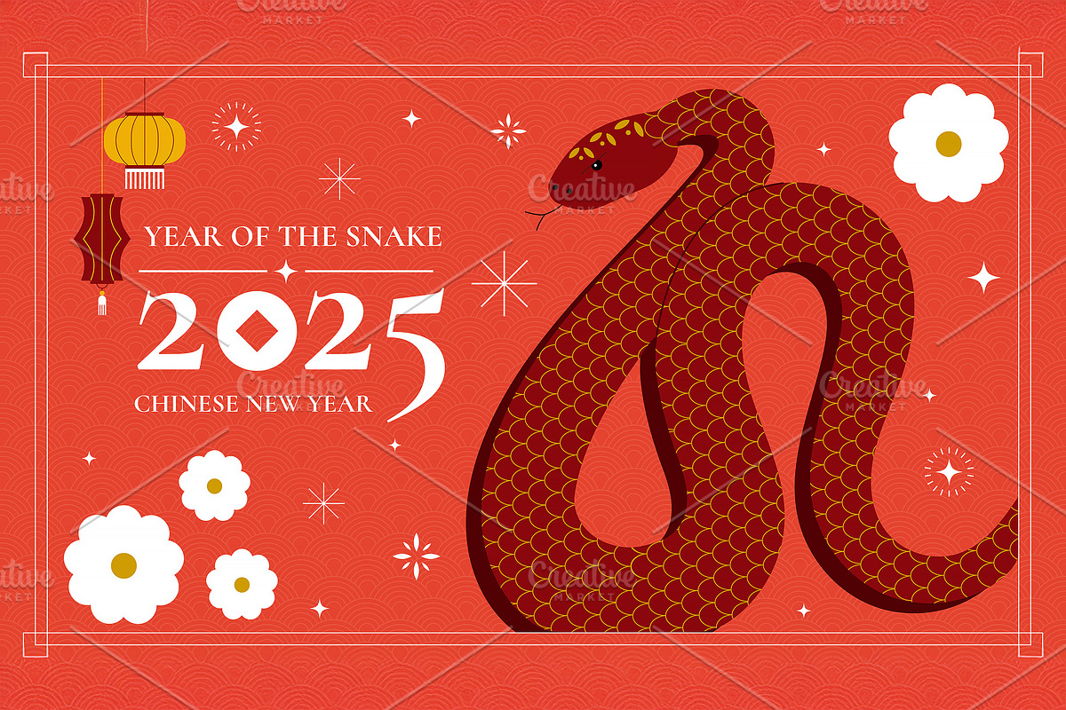Happy Chinese new year 2025, a Seasonal Illustration by Creative Graphics