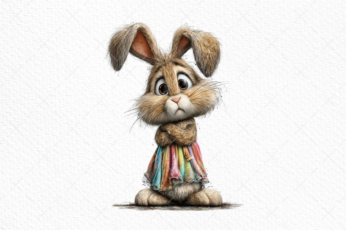 Whimsical Easter Bunny Clipart, an Illustration by Craft Nest (Photo 8 of 10)