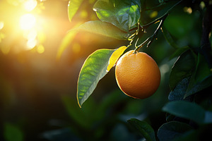 Ripe orange hanging on tree branch b, a Photo by Iftikhar Alam