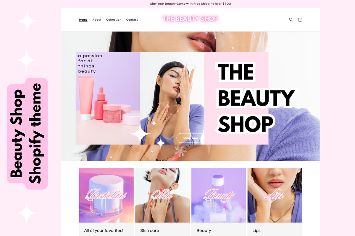 Beauty Shopify Theme, Skincare, a Shopify Template by PLANETSEL (Photo 1 of 7)