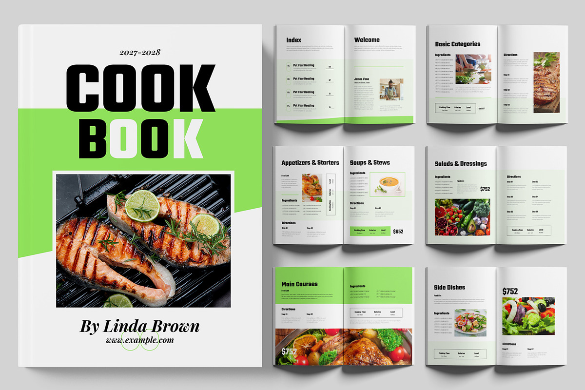 Modern Cookbook Layout, a Magazine Template by ContestDesign (Photo 1 of 3)
