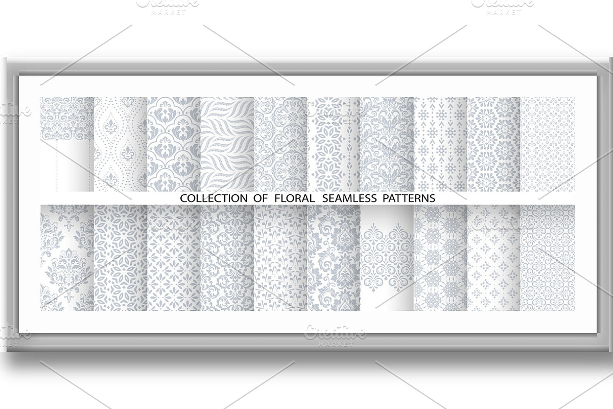 Geometric floral set of patterns., a Pattern Graphic by RODINA (Photo 3 of 3)