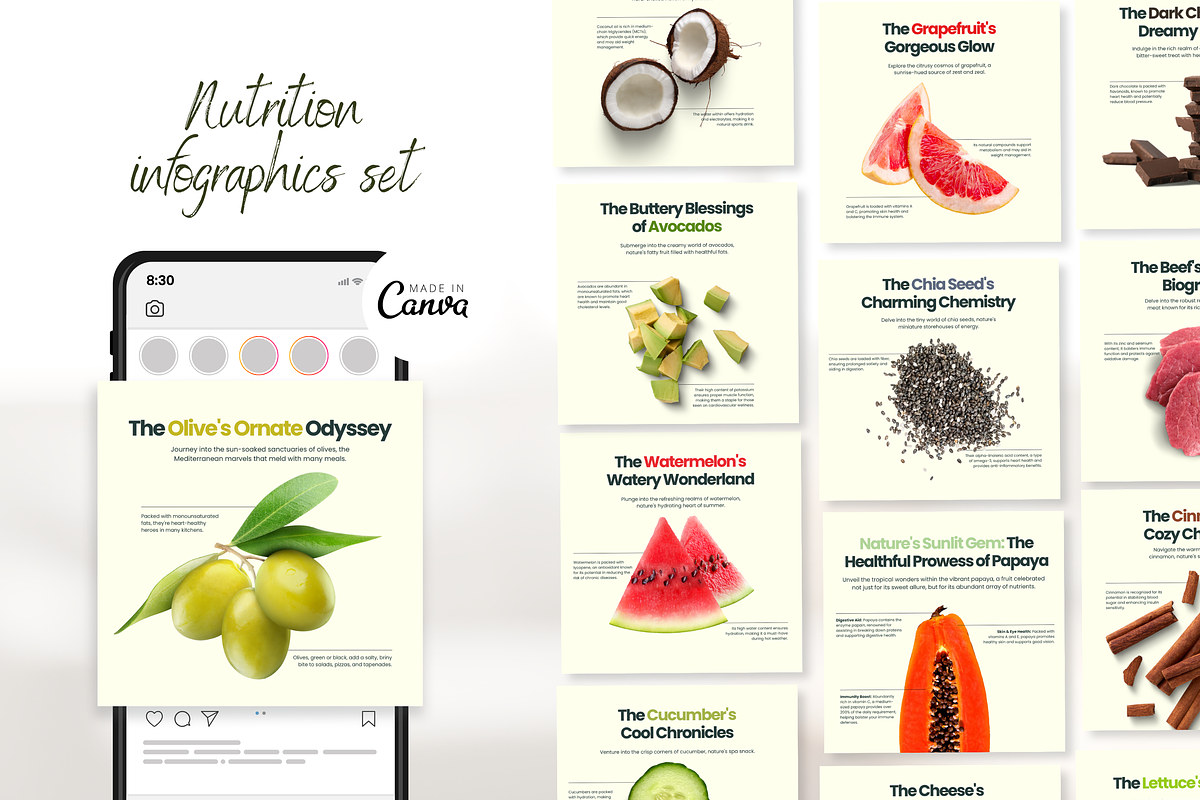 Food Benefit Infographics I Canva, a Social Media Template by The Social Stuff (Photo 1 of 15)