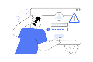 Wrong password isolated cartoon, a Technology Illustration by Visual Generation