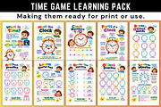 Time Game Learning Pack, a Stationery Template by Designmela01 (Thumbnail 2 of 6)