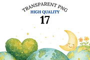 17 Earth Clipart, a Decorative Illustration by Pati Charm Studio (Thumbnail 1 of 8)