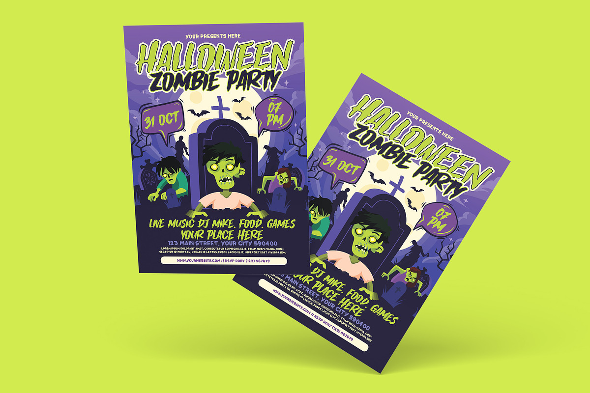 Halloween Party Flyer, a Flyer Template by Creativestoree (Photo 5 of 5)