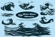 70+ Water Waves Silhouette, a Decorative Illustration by jongcreative (Thumbnail 1 of 7)