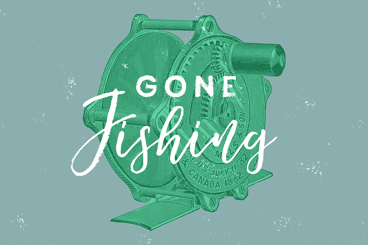 Fishing - Vintage Illustration Set, an Illustration by Graphic Goods (Photo 5 of 6)