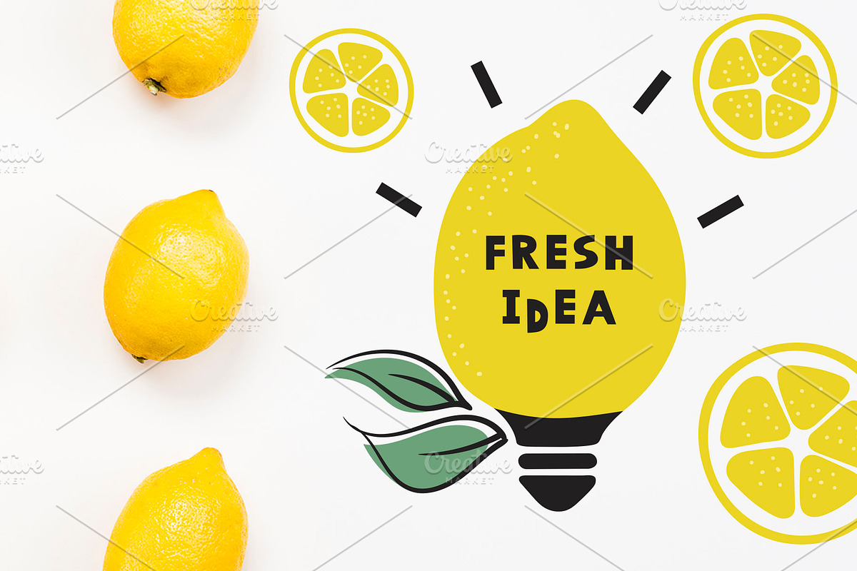 Summer Font and Lemons Pack preview 7