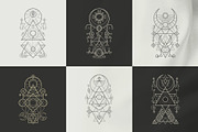 Sacred Geometry Triangle Moon, a Decorative Illustration by azhartz (Thumbnail 2 of 4)