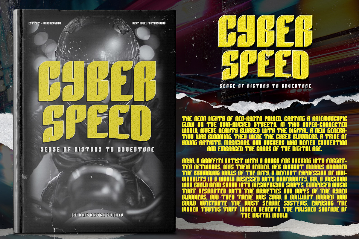 Soulneo Display Y2k Typeface Font, a Sans Serif Font by dansdesign (Photo 3 of 12)