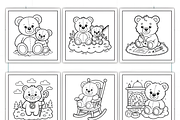 Cozy Bear Coloring Book, an Animal Illustration by Ink Gallery (Thumbnail 9 of 9)