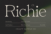CS Richie – Elegant Font, a Serif Font by Craft Supply Co. (Thumbnail 1 of 8)